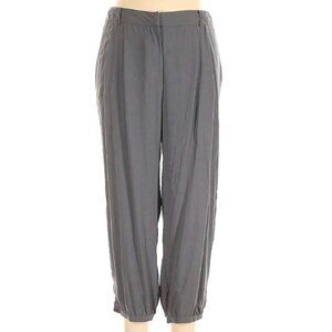 Eileen Fisher Silk Cropped Pants With Tapered Hem Size XL